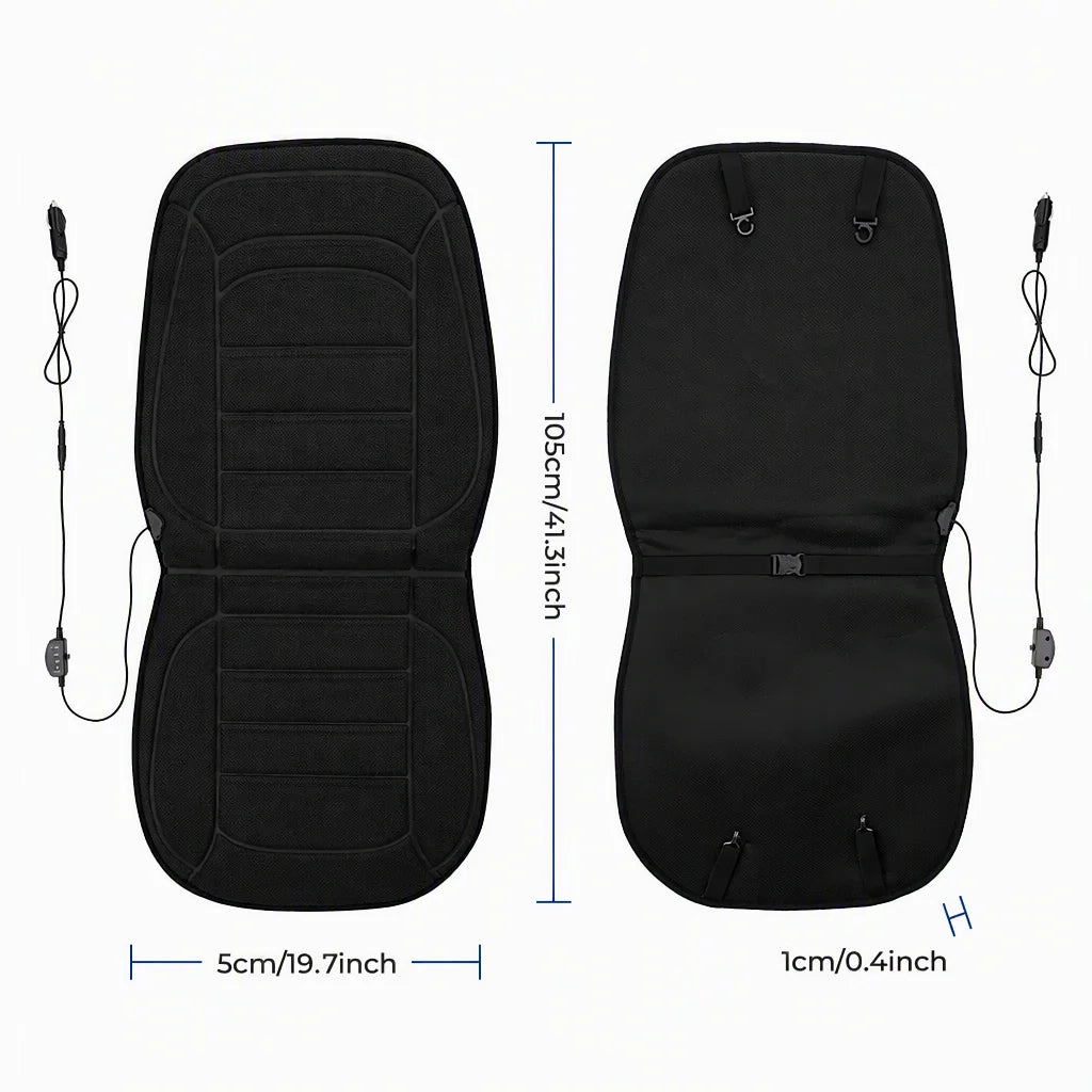 Heated Faux Lambswool Car Seat Cushion for Winter - 18