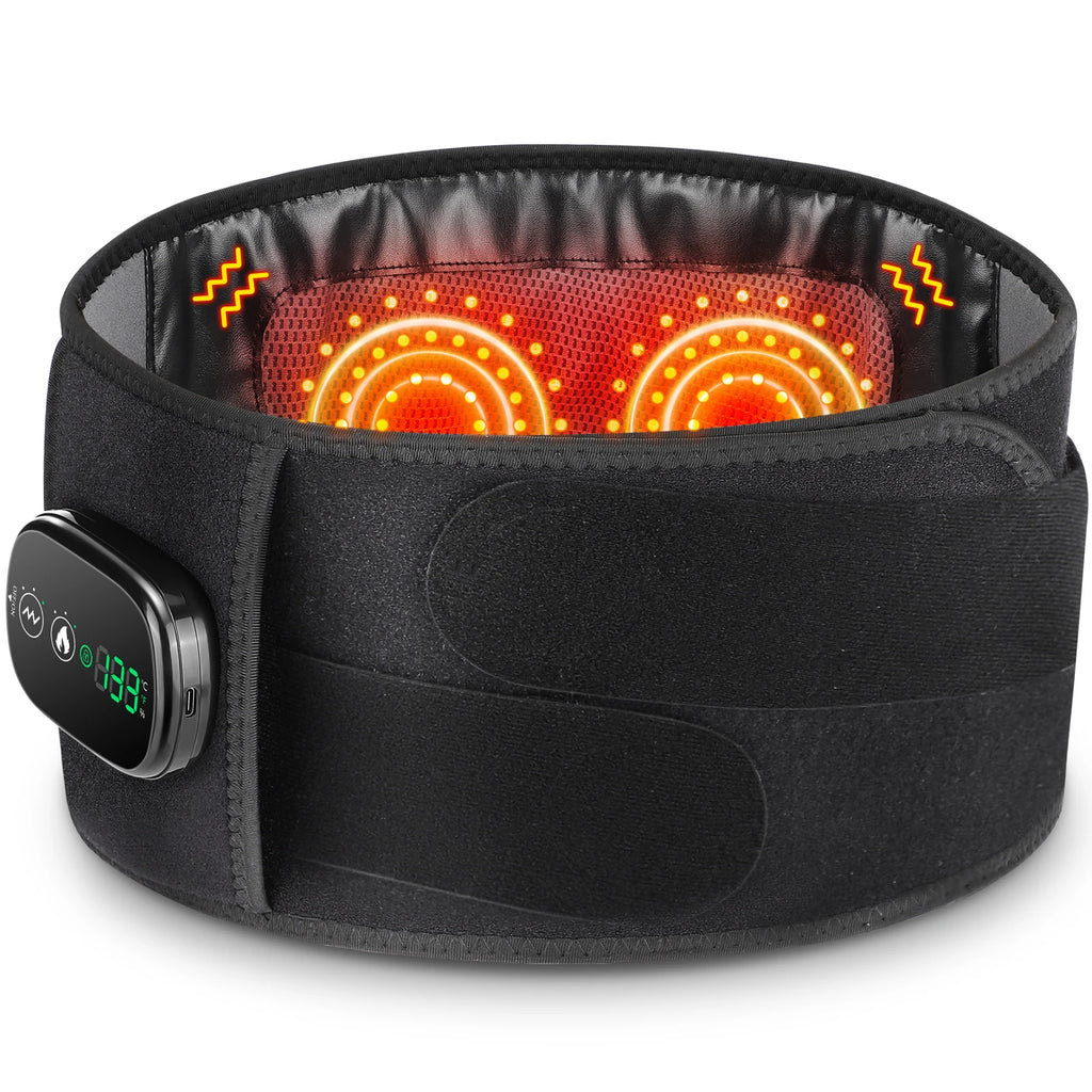 Heated Lower Back Support Belt with Vibration Massage