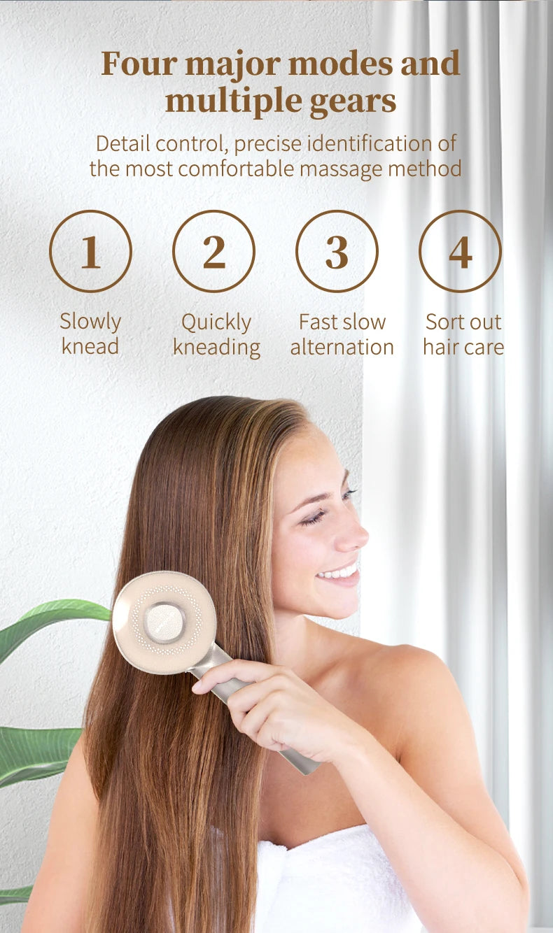 Electric Scalp Massager and Hair Growth Serum Applicator