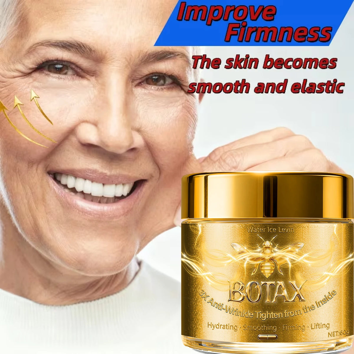 Bee Venom Anti Aging Face Cream Retinol Hyaluronic Acid Firming Moisturizer