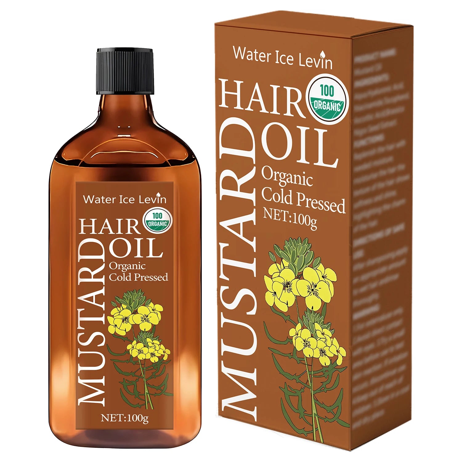 Organic Cold Pressed Mustard Hair Oil with Hyaluronic Acid 100g - 8