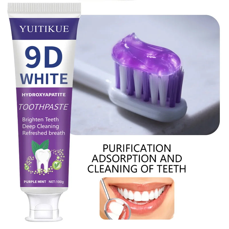YUITIKUE Purple Teeth Whitening Toothpaste Stain Removal 100g