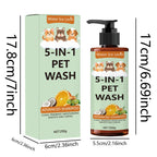 5-in-1 Pet Shampoo and Conditioner for Dogs and Cats Natural Wash