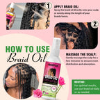 Rinse Free Braid Shampoo and Nourishing Braid Essence Oil Set