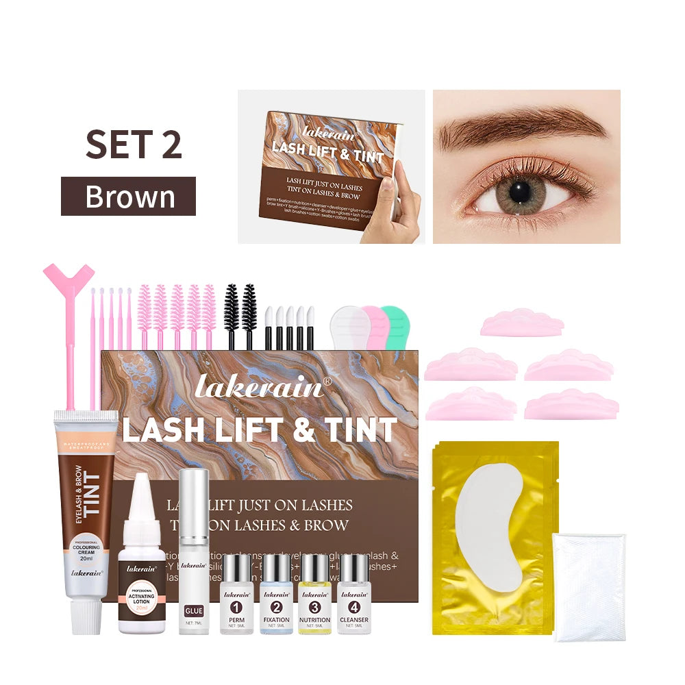 Professional Eyelash Lift and Brow Tinting Home Kit