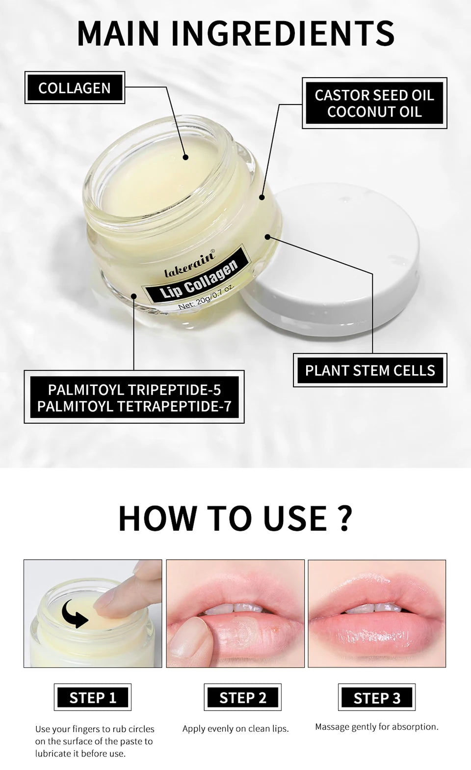 Collagen Hydrating Lip Sleeping Mask for Smooth Lips