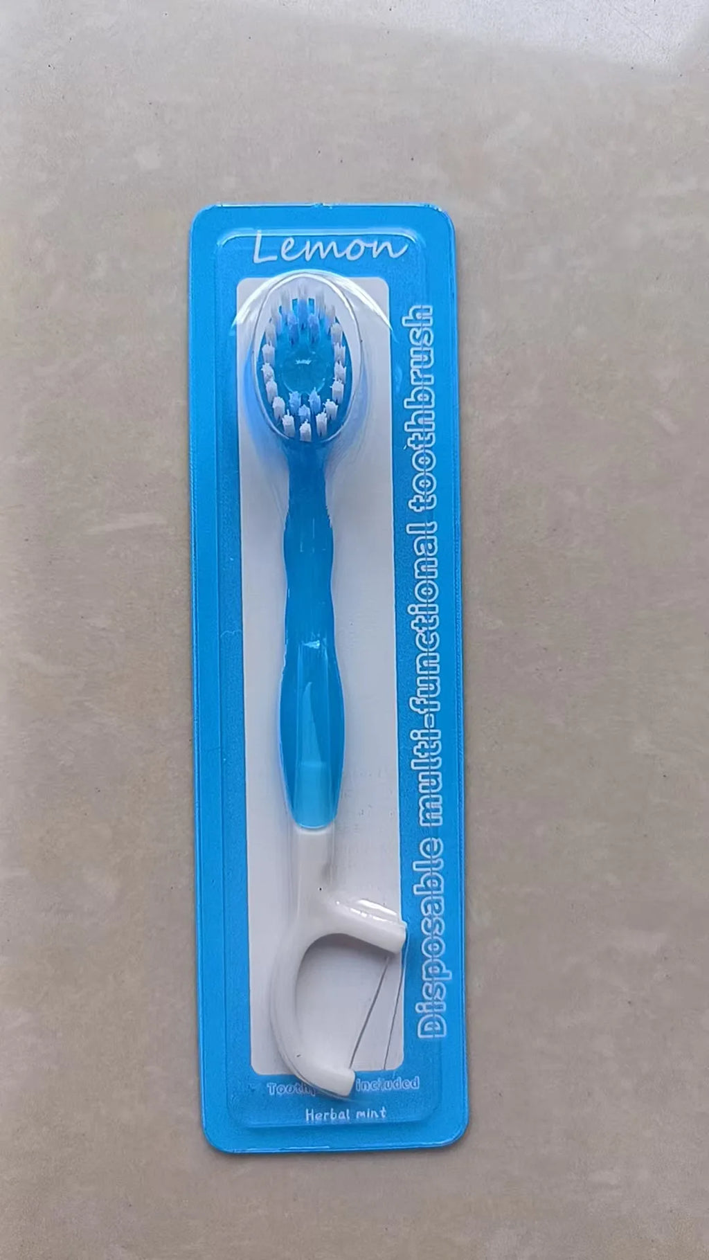 Portable Disposable Toothbrush with Toothpaste Beads Travel Dental Set