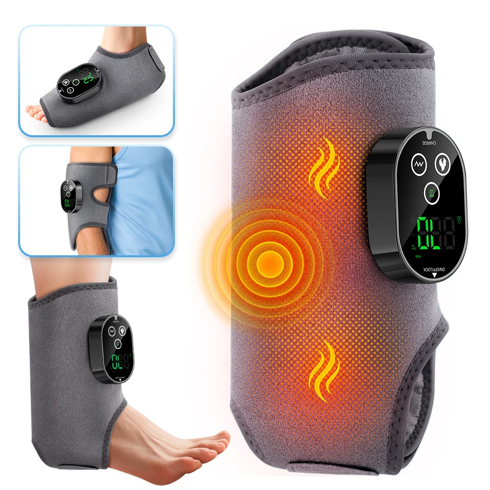 Heated Vibration Ankle and Calf Massage Wrap - 18