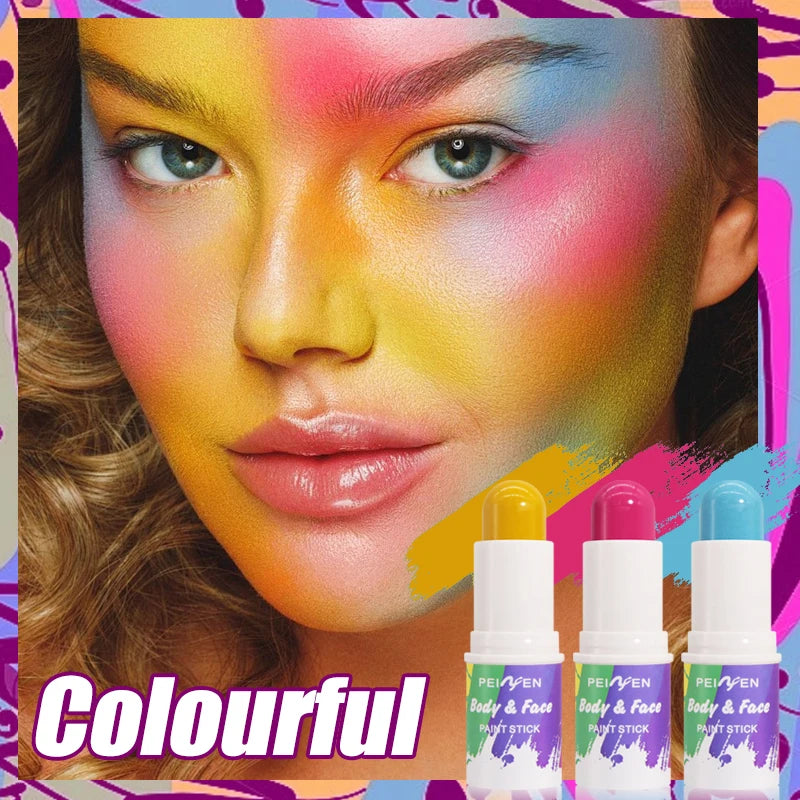Peiwen Face and Body Paint Stick Waterproof Makeup for Parties