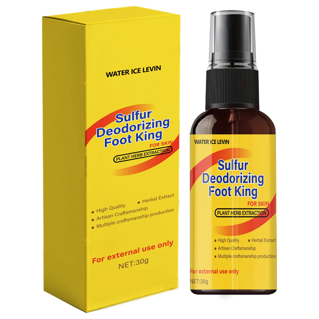 Sulfur Foot Deodorizer Spray Herbal Odor Control and Skin Moisturizer