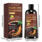 YUITIKUE Light Brown Hair Dye Shampoo 3-in-1 Gray Coverage 100ml
