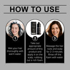 4-in-1 Black Hair Dye Shampoo for Gray Coverage