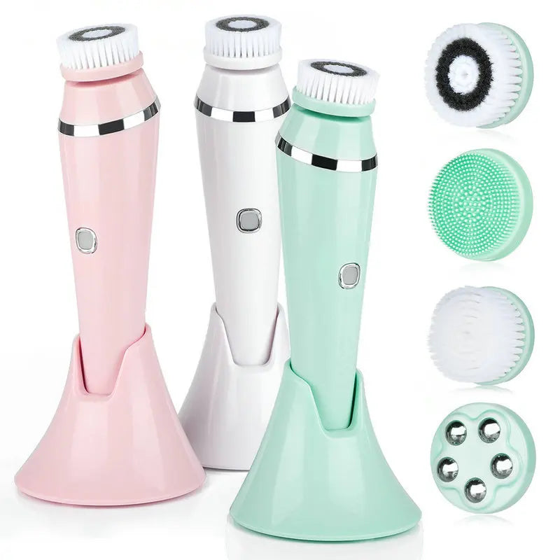 4-in-1 Electric Rotating Facial Cleansing Brush and Massager