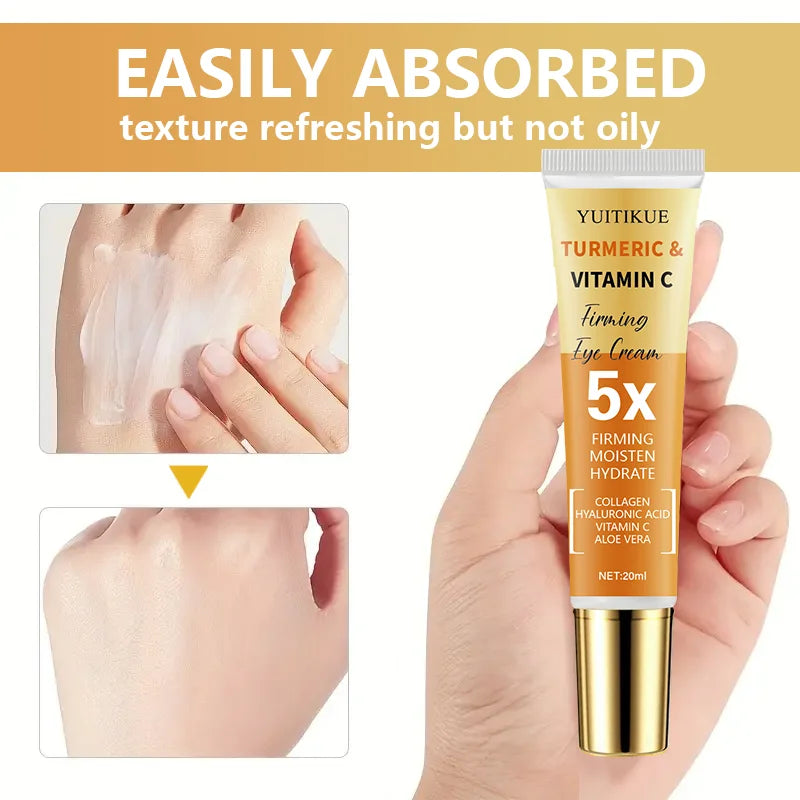 YUITIKUE Turmeric Vitamin C Eye Cream for Dark Circles and Firming
