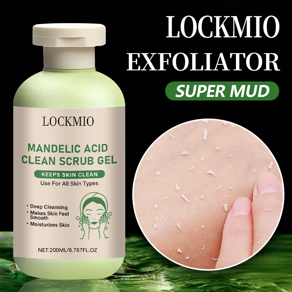Lockmio Mandelic Acid Facial Exfoliating Scrub Gel Deep Pore Cleanser - 7