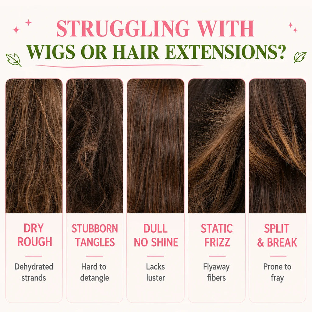 Lockmio Wig Milk Spray Leave-in Conditioner for Synthetic and Human Hair