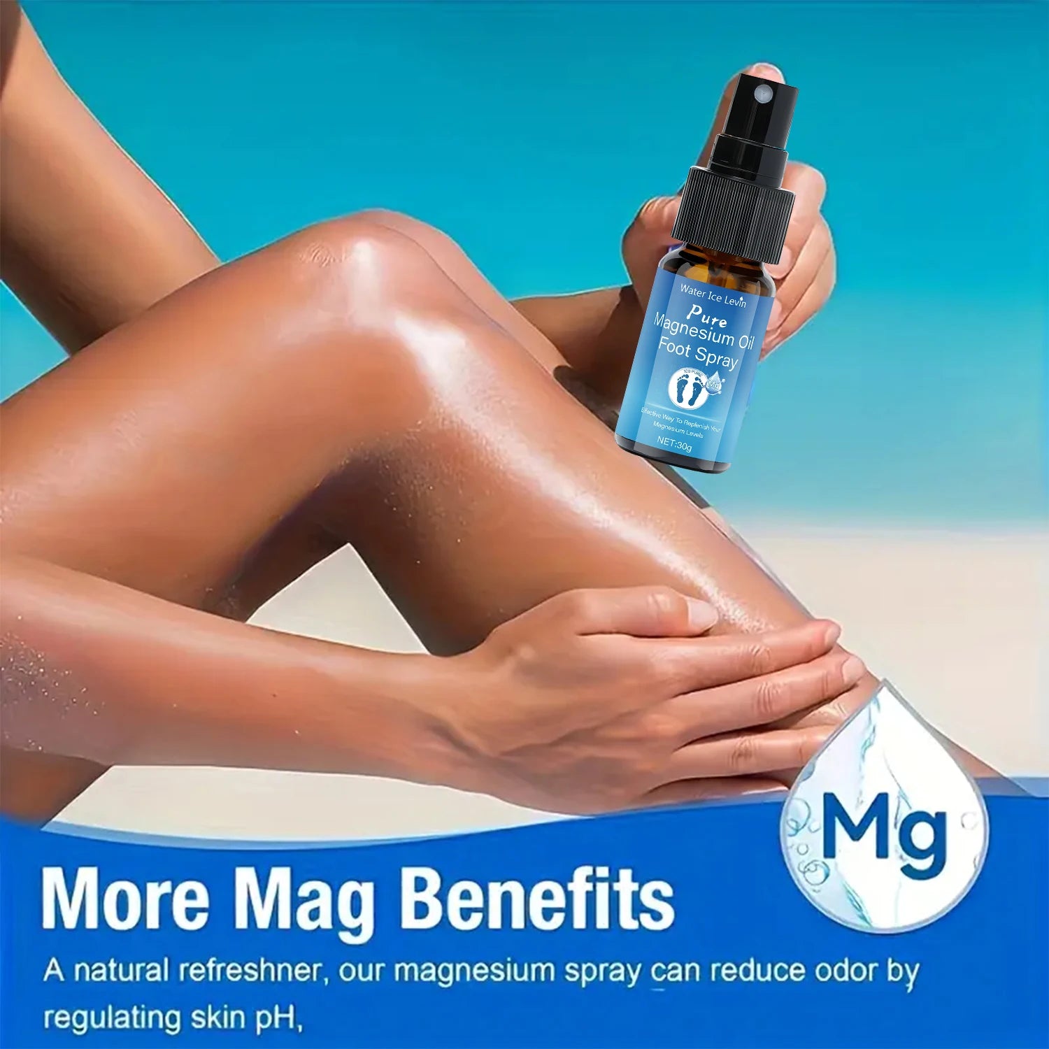 Magnesium Oil Foot Spray Soothing Relief for Tired Feet - 5