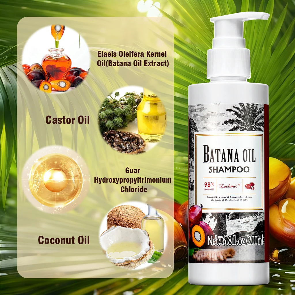 Batana Oil Shampoo Deep Cleansing Moisturizing Hair Growth Treatment