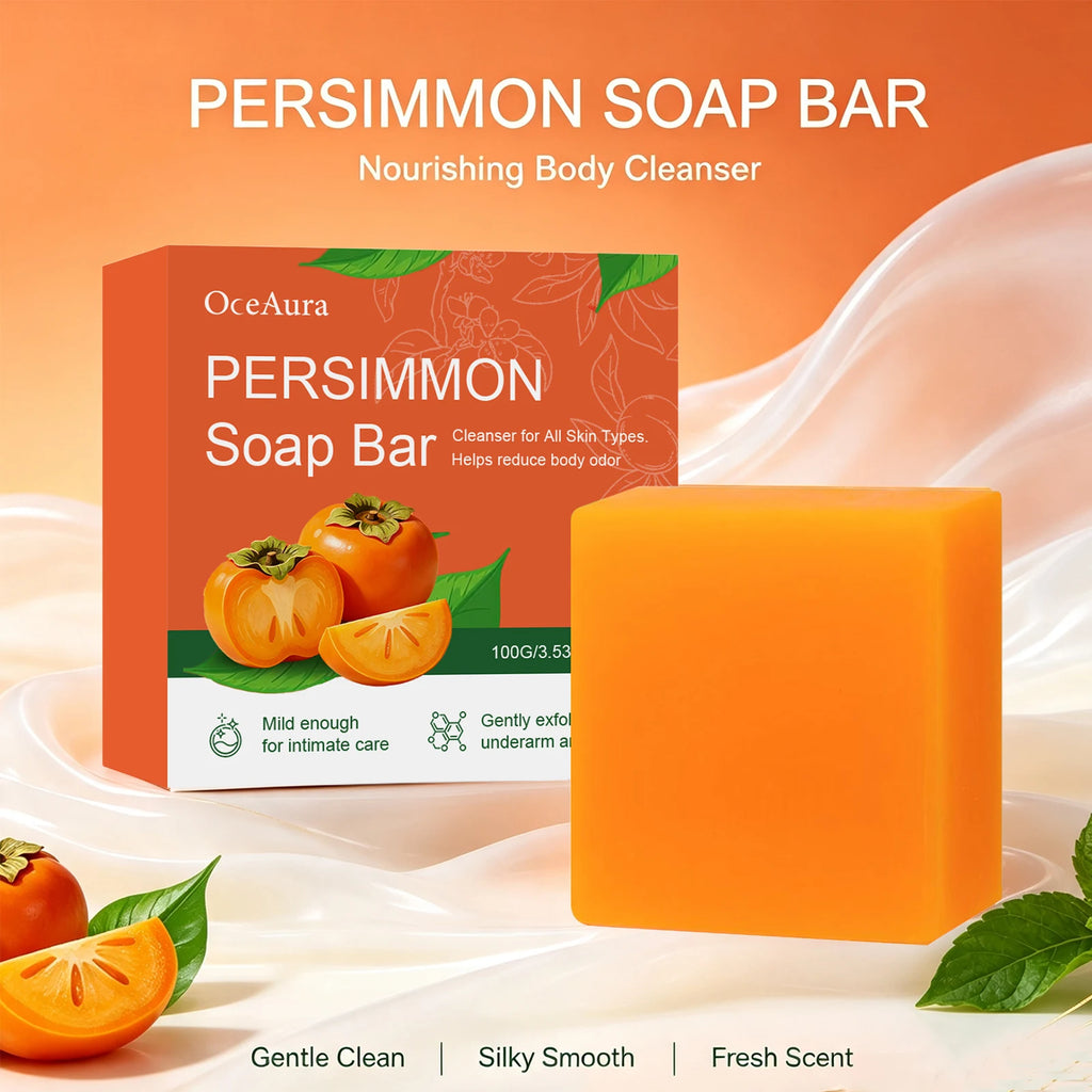 Persimmon Exfoliating Soap Bar for Odor Control and Body Cleansing