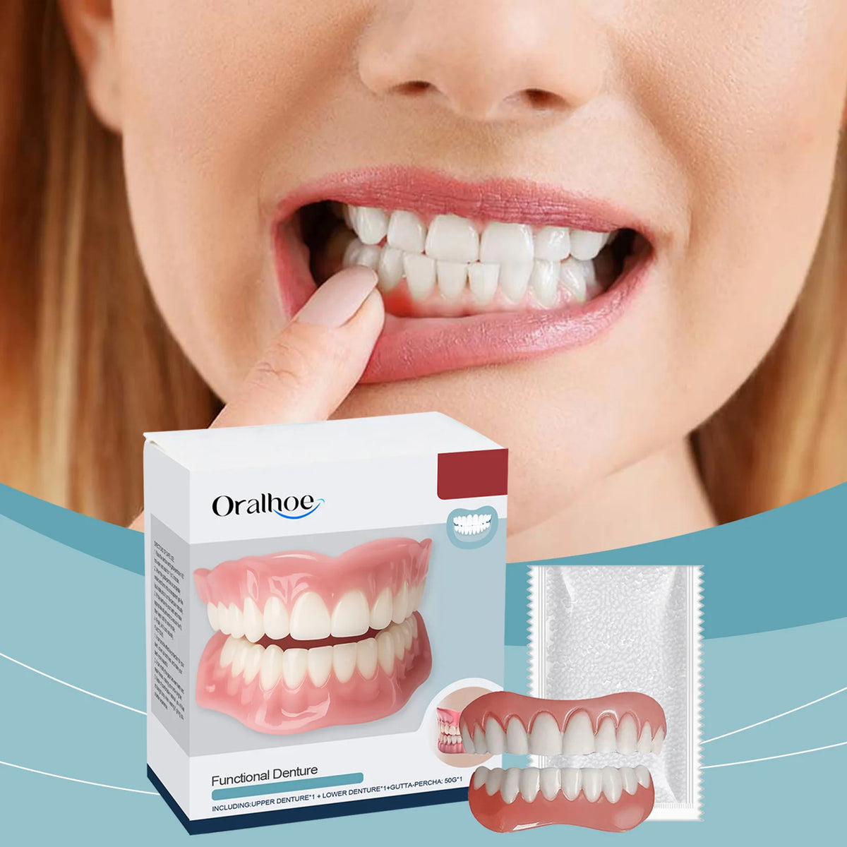 Temporary Silicone Denture Kit for Smile Restoration