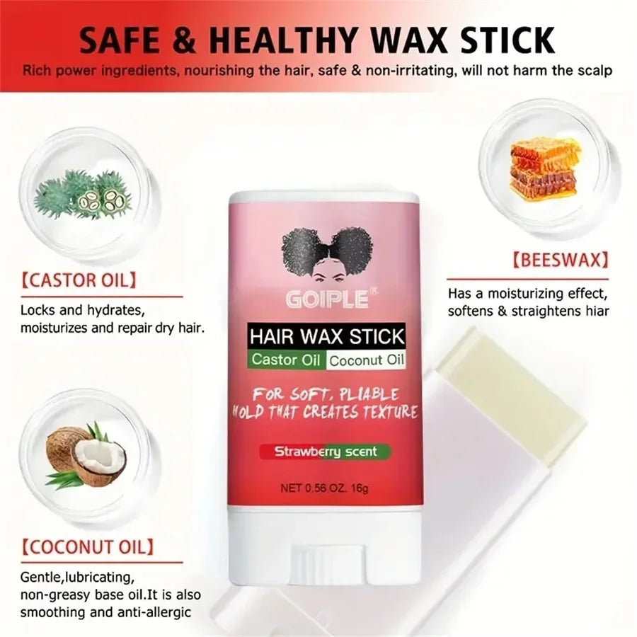 Hair Styling Wax Stick Finishing Pomade for Broken Hair and Flyaways