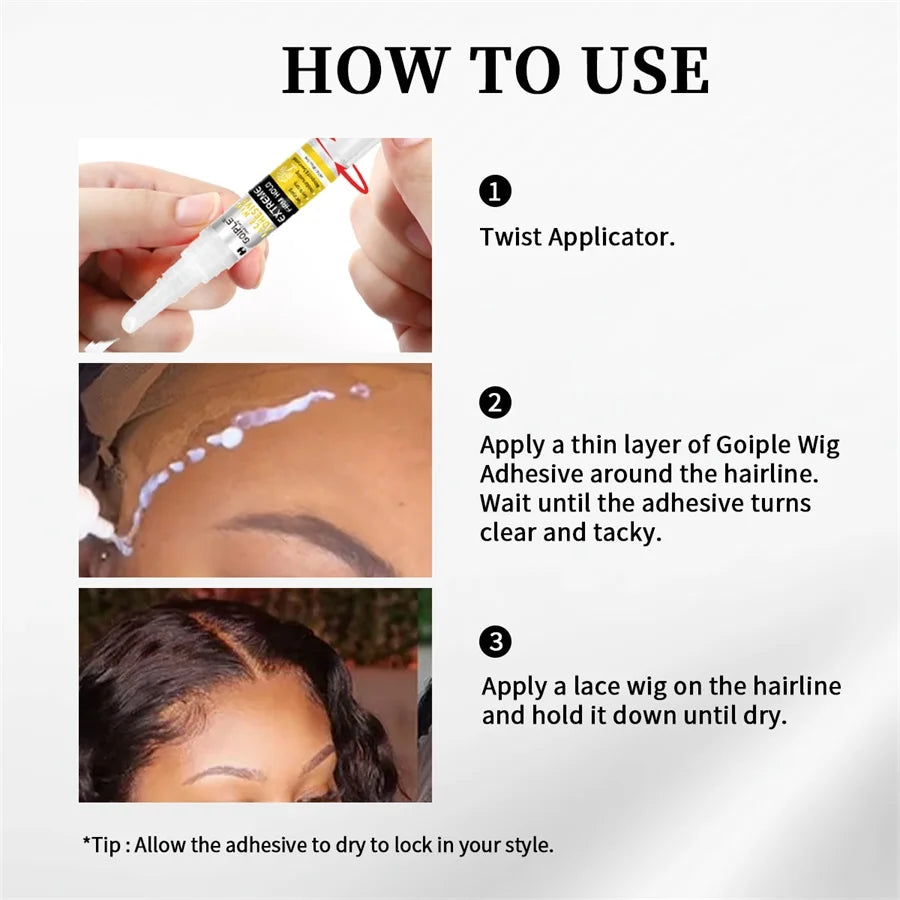 Waterproof Lace Wig Adhesive Glue for Hair Replacement Systems 3 Piece - 18