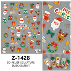 3D Christmas Cartoon Nail Art Stickers