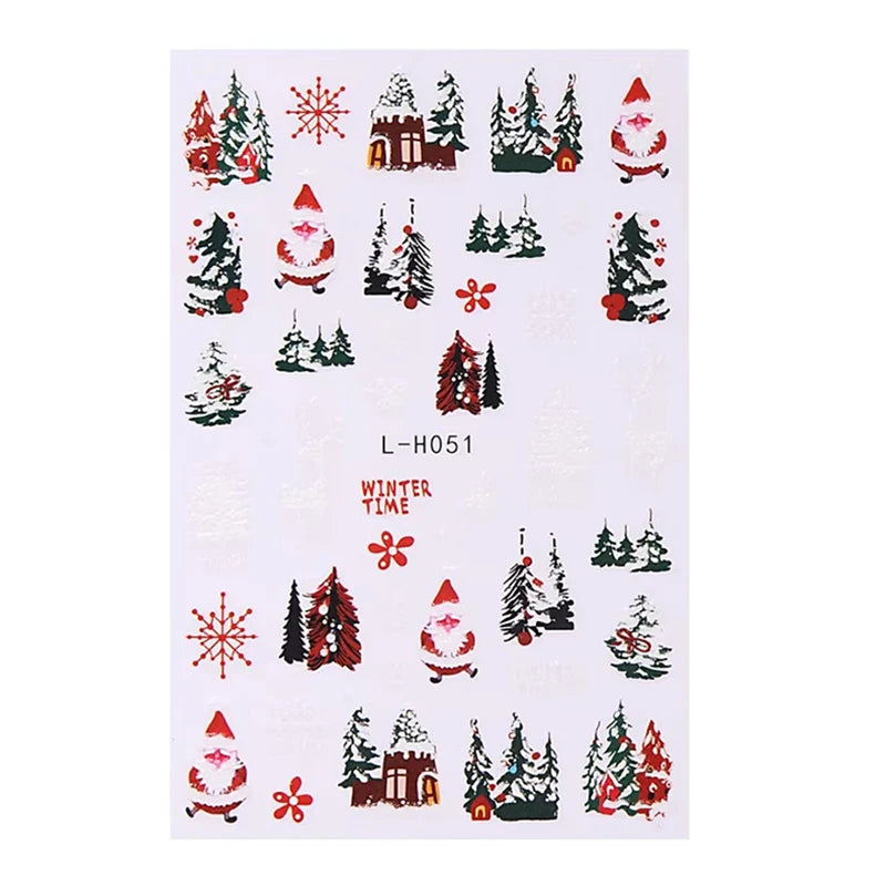 3D Christmas Cartoon Nail Art Stickers