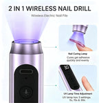 Portable Cordless Electric Nail Drill and UV Gel Polish Dryer