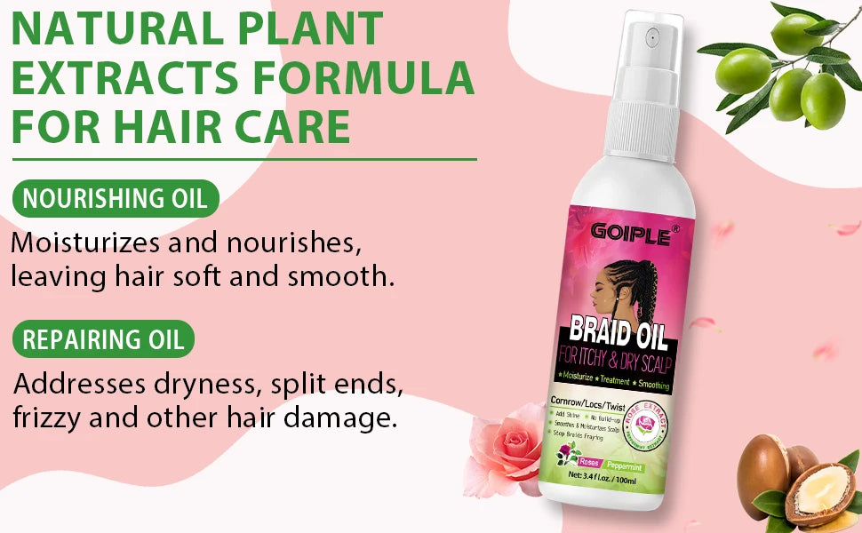 Goiple Braid Care Kit Leave-in Shampoo Scalp Oil and Styling Braid Gel