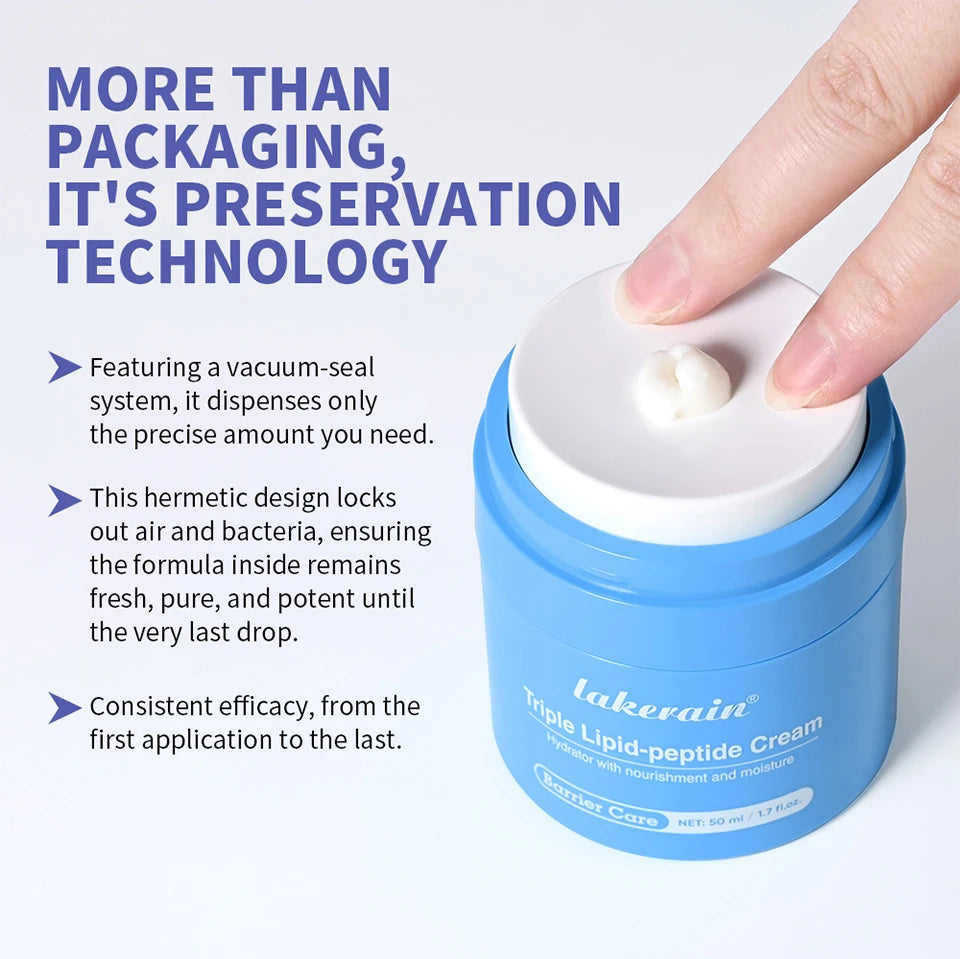 Triple Lipid Peptide Moisturizing Face Cream for Dry Sensitive Skin