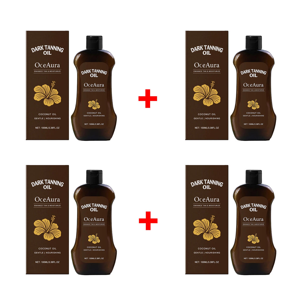 Coconut Oil Dark Tanning Body Oil for Deep Bronze Tan