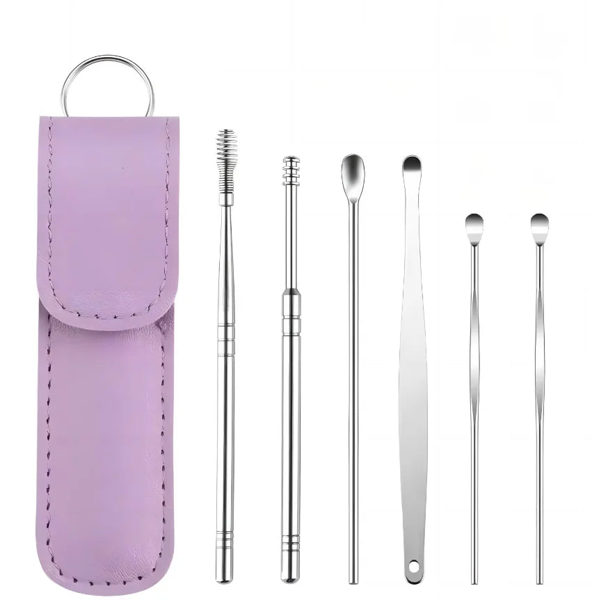 Stainless Steel Ear Wax Removal Tool Kit with Travel Case - 19