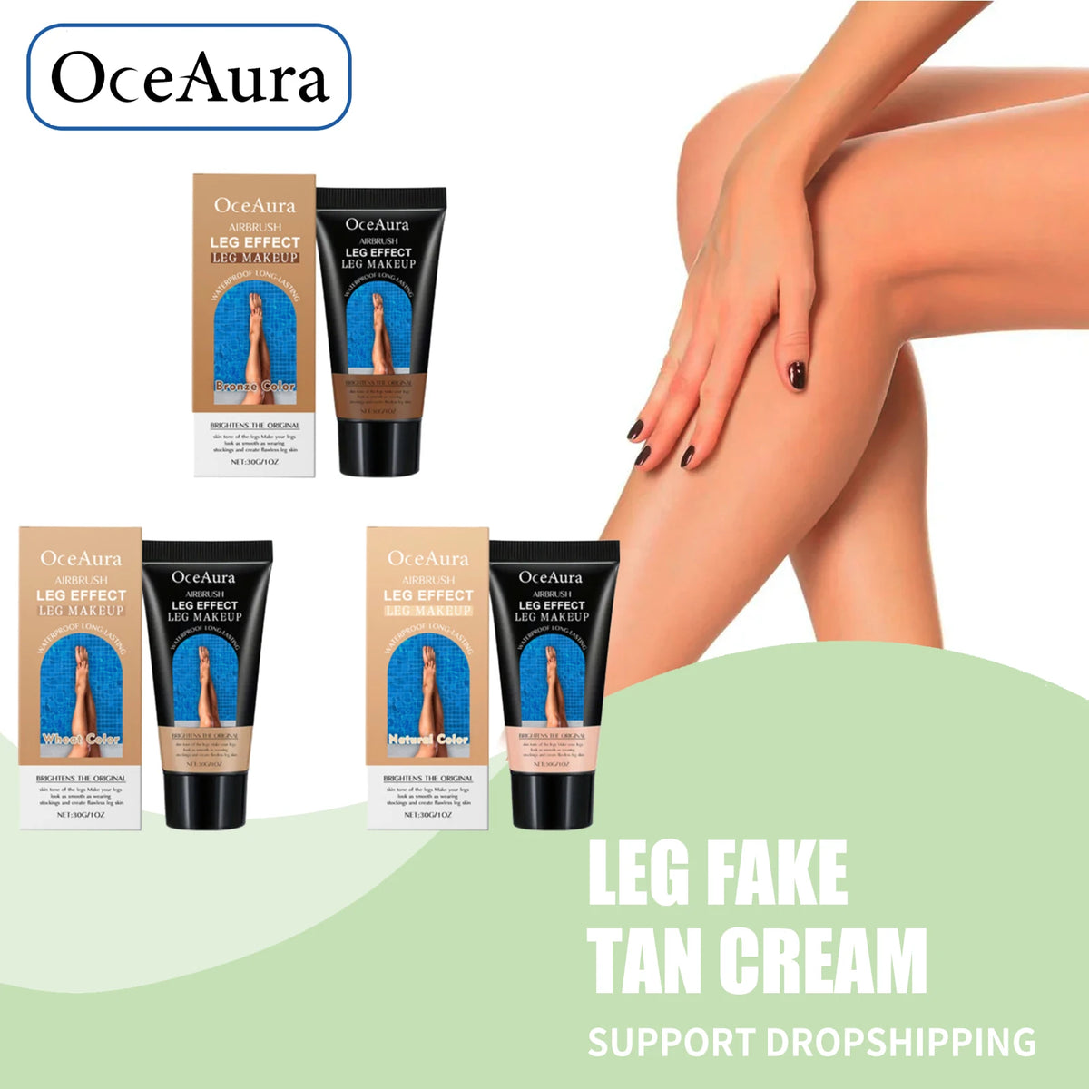 Waterproof Leg Foundation and Self Tanning Concealer Cream