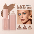 Cream Bronzer and Contour Stick for Sculpted Face Makeup