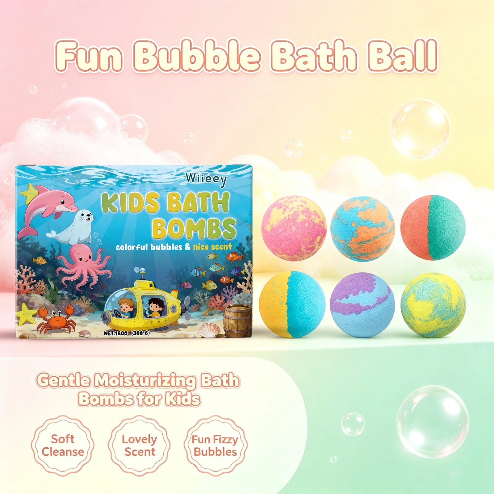 Kids Moisturizing Bath Bomb Gift Set - 1