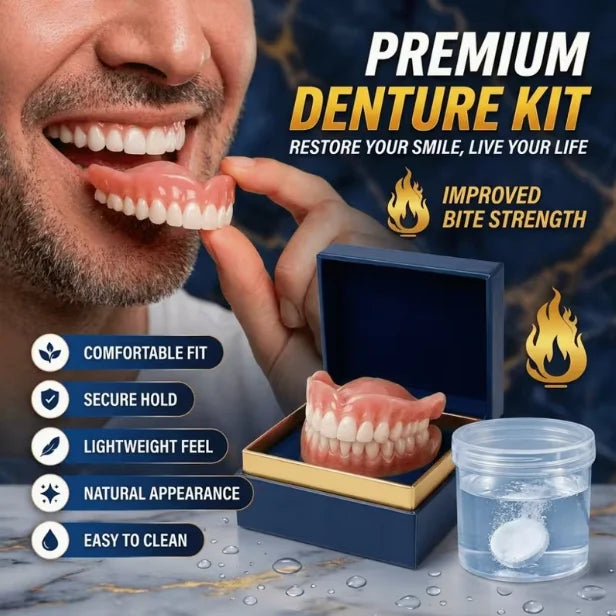 Temporary Comfort Fit Cosmetic Denture Set