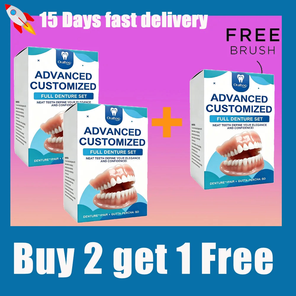 Realistic Temporary Denture Set for Comfortable Smile - 16