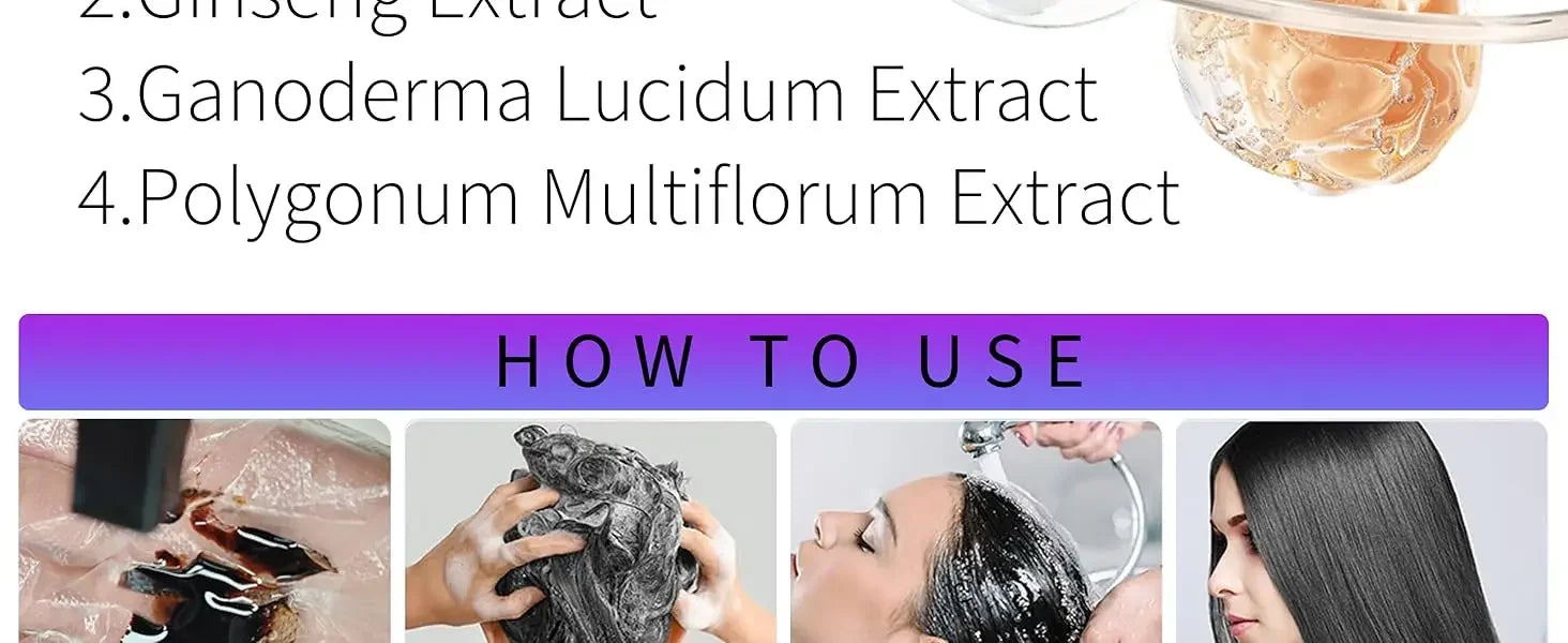 400ml 3 in 1 Hair Color Dye Shampoo for Gray Coverage