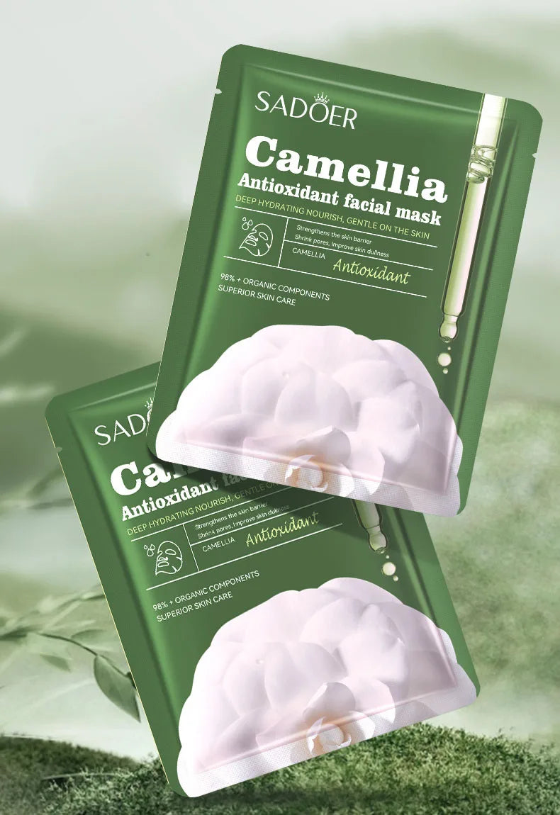 Sadoer Camellia Moisturizing Facial Mask 5 Piece Hydrating Sheet Set