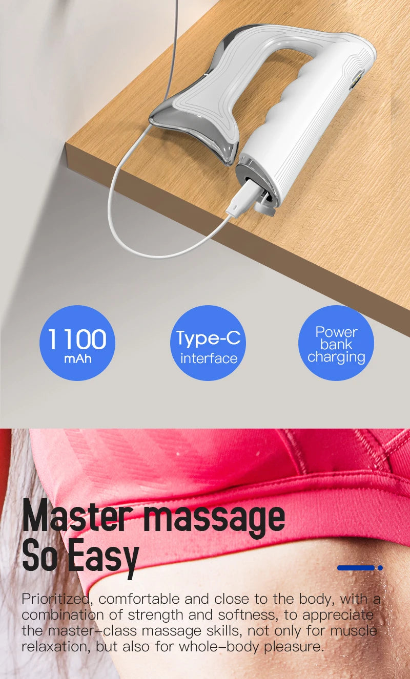 Electric Fascia Knife for Deep Tissue Muscle Massage and Recovery