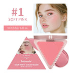 Long-Lasting Matte Satin Cream Blush for Natural Cheek Color