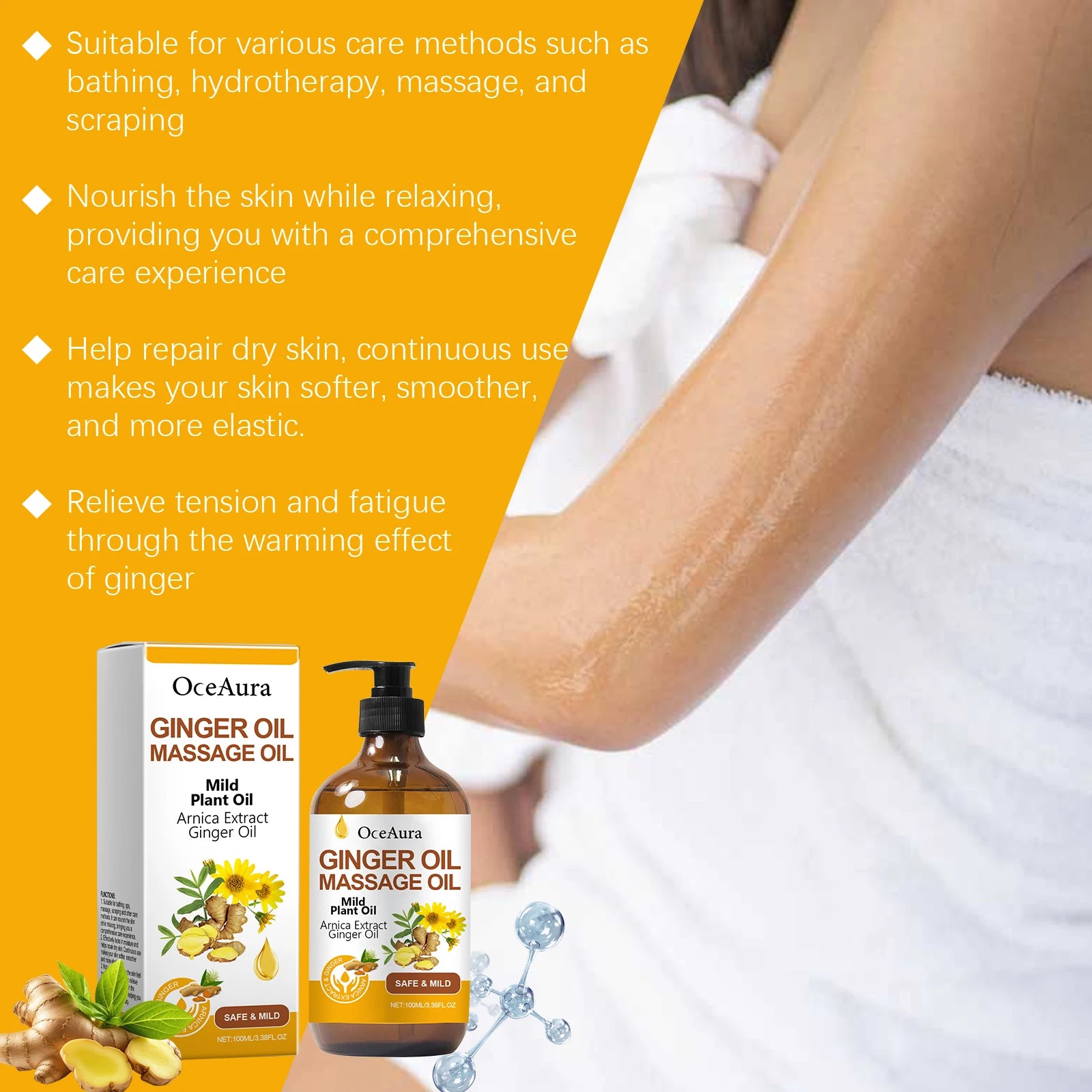 Ginger Massage Oil for Muscle Relief and Skin Nourishment - 15