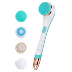 Electric Silicone Bath Brush Long Handle Body Scrubber Massage Tool