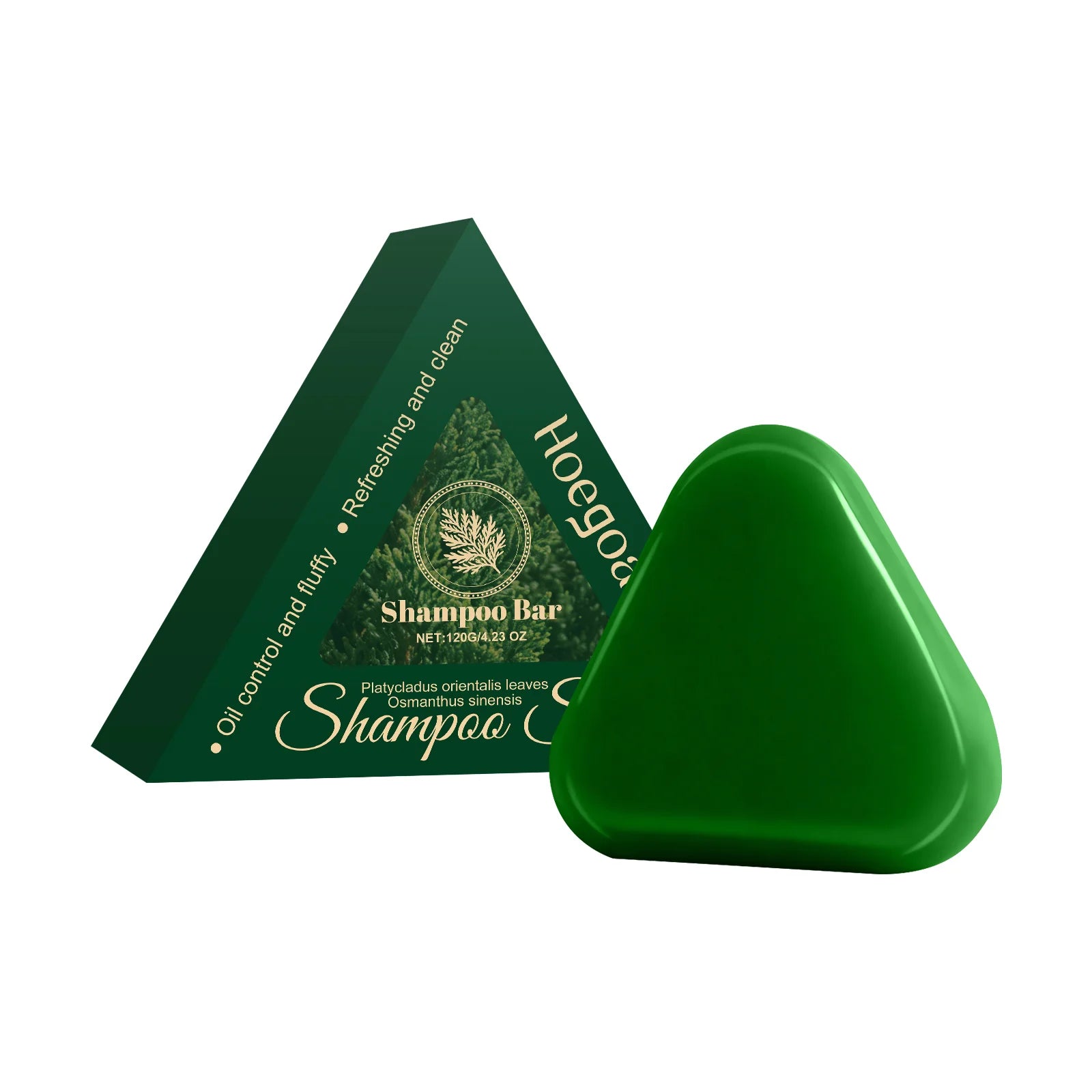 Natural Herbal Solid Triangle Shampoo Bar for Oil Control and Hair Care