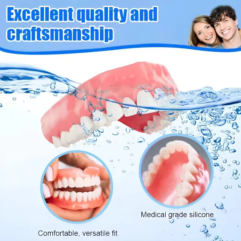 Full Mouth Cosmetic Denture Smile Set with Storage Case