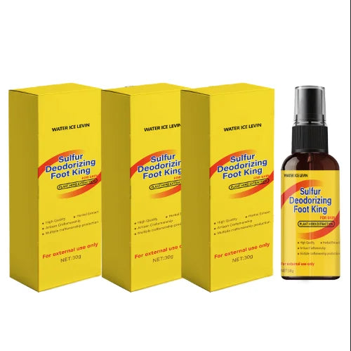 Sulfur Foot Deodorizer Spray Herbal Odor Control and Skin Moisturizer