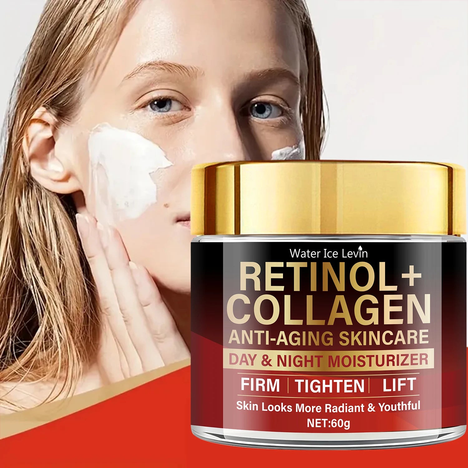 Water Ice Levin Retinol Collagen Anti Aging Face Cream Day Night - 1