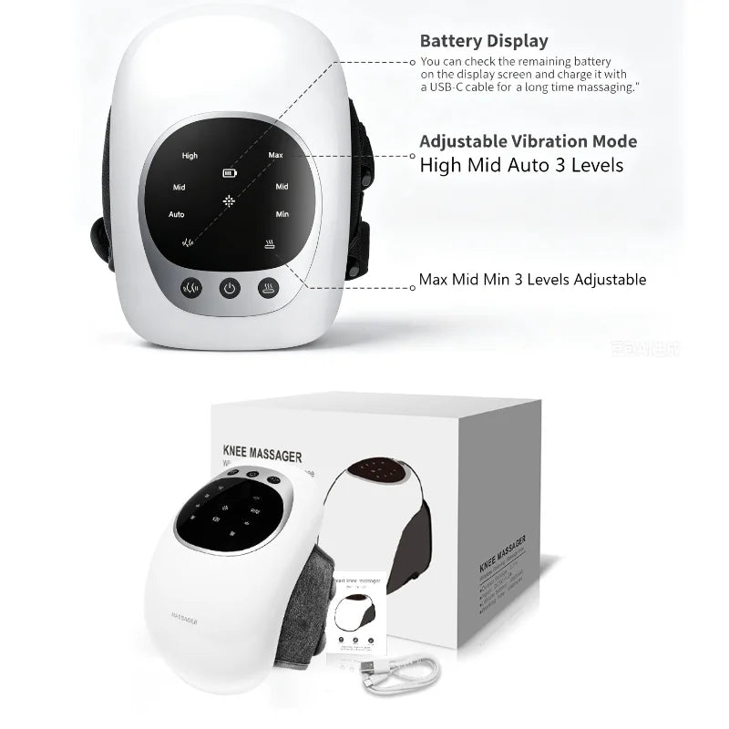 3-in-1 Cordless Knee Massager for Joint Relief