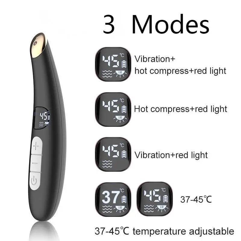 3-in-1 Heated Eye and Face Rejuvenation Massaging Wand - 3